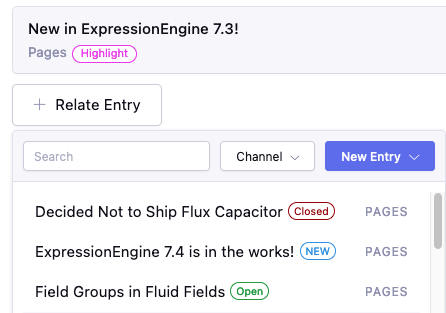 Relationship Field UI