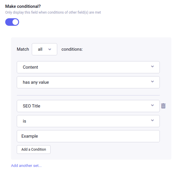 example multiple condition