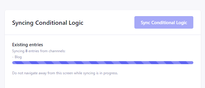 Sync Conditional Logic