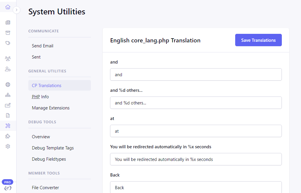 Translation Tool Editing