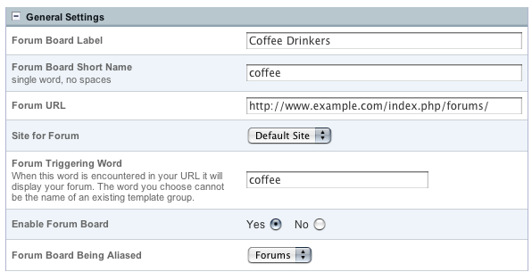 Forum Board Alias Details