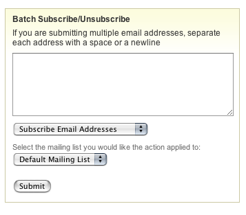 Mailing List Batch Mailing List Batch