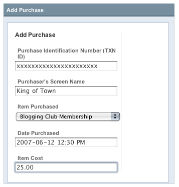 Simple Commerce Add Purchase Simple Commerce Add Purchase