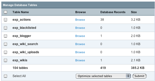 Manage SQL Tables Manage SQL Tables