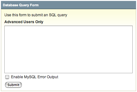 Sql Query Form