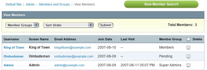 View Members Page View Members Page
