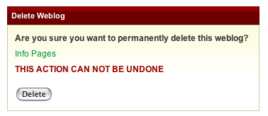 Delete Weblog Delete Weblog