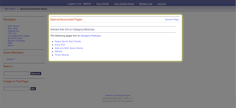 Wiki Associated Pages