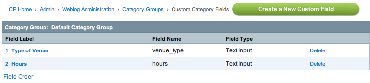 Category Field Manager
