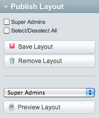 Publish Page Save Layout