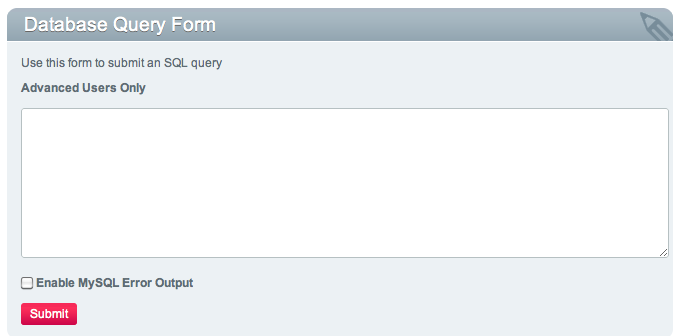 Sql Query Form